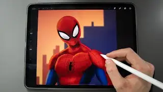 Drawing Spiderman in Procreate with iPad Pro