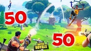 FORTNITE - (50 vs 50) TIRO, PORRADA e BOMBA!!! MUITO FREN&Eacute;TICO