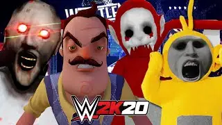 WWE 2K20 | GRANNY & HELLO NEIGHBOR vs SLENDYTUBBIES - Tag Team Tournament