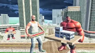 Red hulk Vs frenklin in Indian bike driving 3d game 🤯
