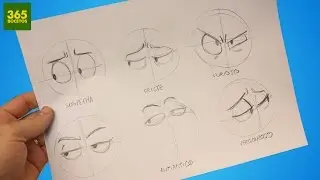 COMO DIBUJAR OJOS - EXPRESIONES FACILES PARA TUS DIBUJOS MANGA / ANIME / CARTOON