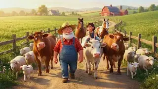 Old MacDonald Had a Farm 🐄🐔 | Animal Sounds Song for Kids (E-I-E-I-O)