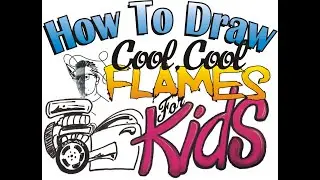 How to draw hot rod flames for kids