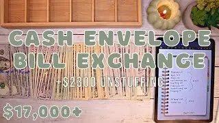 Cash Envelope BILL EXCHANGE ASMR | $2300 Unstuffing | Cash Counting & Swapping | 23 Year Old Budgets