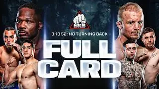 BKB 52: No Turning Back - Full Card - Only Bare Knuckle Fights