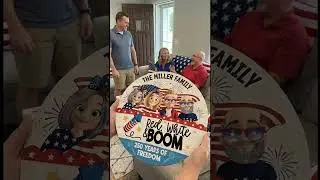 Red White & Boom | Personalized Wood Sign