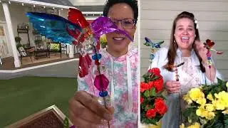 Marigold Set of 3 Decorative Garden Stakes on QVC
