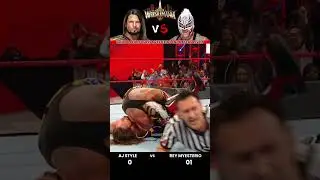 Every AJ Style vs Rey Mysterio 1 on 1 Match Result Edit💥 #wwe
