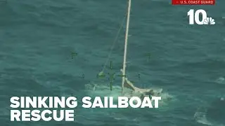 5 New England men rescued after sailboat sinks hundreds of miles off coast