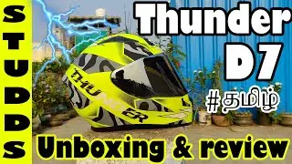 Best helmet under 2000 🤑 | Studds thunder D7 full face  Neon yellow | Unboxing & Review | Tamil |