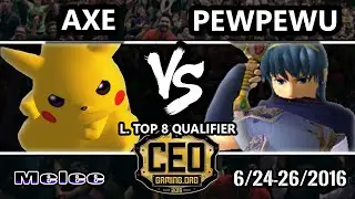 CEO 2016 - Axe (Pikachu, Falco) Vs. PewPewU (Marth) - Losers Round 6 - SSBM