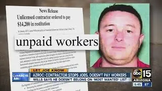Arizona Registrar of Contractors looking for man known to leave customers, sub-contractors hanging