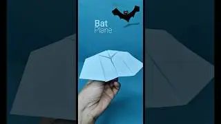 Paper bat plane | fastest paper plane | easy paper jet | #batplane #easypaperplane #fastestjet #diy