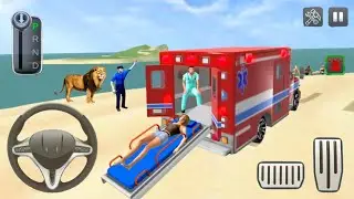 Coast Guard Beach Emergency Ambulance Simulator - City Beach Rescue Driving Game - Android Gameplay