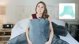 Nestl Large Reading, Bed, Back Pillow for Sitting in Bed. Shredded Memory Foam