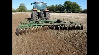 JOHN DEERE DISC HARROWS WORKING DEMO @ GROUND IN WORTON