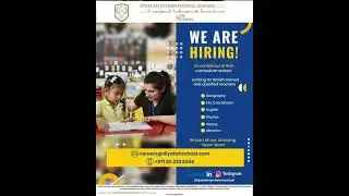 School Job in Dubai || Teaching job in Dubai