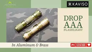 Drop AAA Flashlight in Aluminum and Brass from Kaviso.