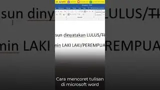 Cara mencoret tulisan di microsoft word