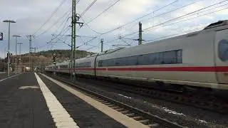 Intercity Express 3 ( ICE3 ) Durchfahrt mit 300 km/h in Montabaur