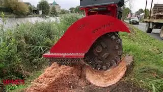 Ufkes Greentec Shark 8 hydraulische stobbenfrees | Baggeranbaufräse | Stump grinder for excavator