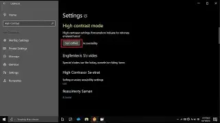 Enable High Contrast Mode for Better Visibility in Windows 10