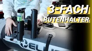 3-fach Angelrutenhalter fürs Boot – vertikale Ablage für 3 Ruten