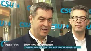 Markus S&ouml;der (Parteivorsitzender, CSU) zur Kanzlerkandidatur von CDU und CSU am 17.02.20