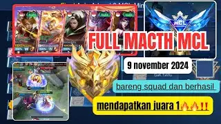 MAIN TURNAMEN MCL 09 NOVEMBER 2024 ‼️‼️🔥 #mobilelegends #iphone  #trending #mcl #jhonatanliandi