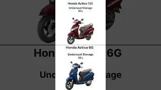 Honda Activa 125 vs Honda Activa 6g  #bike #bikelover #honda #hondasp125tamilreview #bajajpulsar