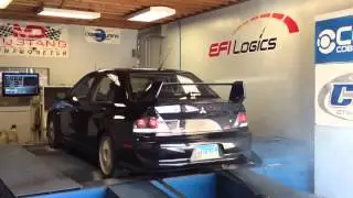 522whp Evo9 being tuned at EFI Logics