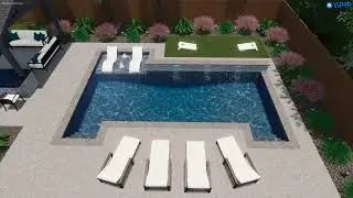 Pool and Cabana Backyard Oasis