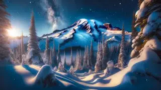 Silent Winter Night at Mount Rainier | Mountain Nature Sounds for Sleep & Relaxation - Ep 3