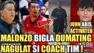 GINEBRA MALONZO BIGLANG DUMATING NAGULAT SI COACH TIM CONE | JOHN ABIS ACTIVATED NA !
