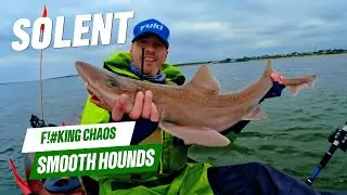 CHAOS - Wasn't prepared for THIS!  Smooth Hounds | KAYAK fishing UK