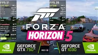GTX 750 Ti vs GT 1030 in Forza Horizon 5