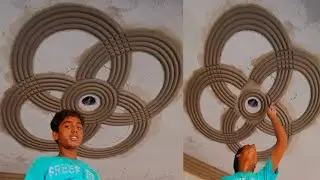 सीमेंट का डिज़ाइन कैसे बनाएं। cement design। pop design photo gallery simple fan। Cement flower