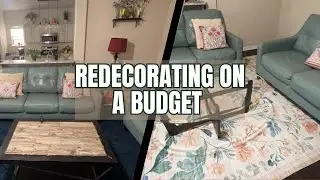 How To Redecorate Your Living Room on a Budget  - Rug and Coffee Table replacement