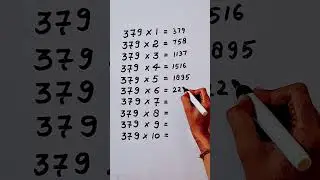 write the Table of 379 in 19 second only..#maths #mathshack #mathstricks &lrm;@study_care0&nbsp;