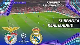 SL Benfica vs Real Madrid | UEFA Champions League | First Leg | PES 2021 Simulation