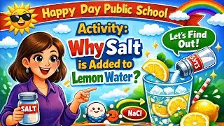 Happy Day Public School | Why Salt is added to lemon 🍋 Water #hdps #trending #viral #shorts #school