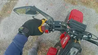 First minibike  ride with  testing out new Bluetooth headset.