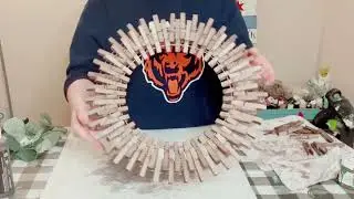 Dollar Tree Christmas clothespin wreath