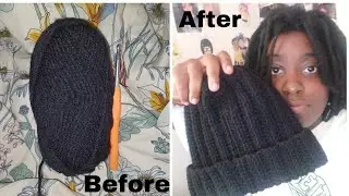 Crochet an all black hat with me Sped up  (not tutorial) 