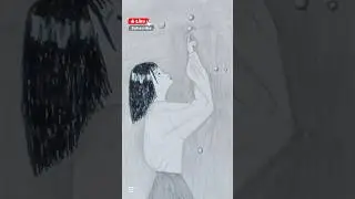A cute girl is popping bubbles😱 amazing sketch 🔥🔥🔥 #drawing #animeeart #trending #viral #art #cute