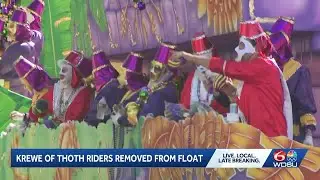 Riders removed from Krewe of Thoth float for aggressively throwing beads