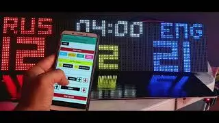 SIZE 2/7 SCORE5 Wi-Fi controlled digital scoreboard with 2 chained P5 64x32 pixels RGB LED matrix