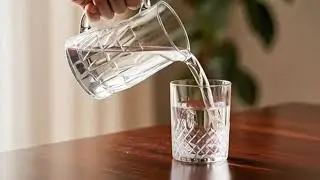 ASMR Water pouring in a glass sound effect