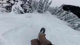 POV: Best run of my LIFE!!! Powder Day at Sasquatch Mountain🏂