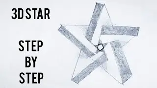 How to Draw An Impossible 3D Star Narrated Step By Step - 3D Step - Impossible || Sn'P Creation